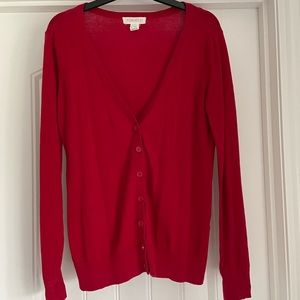 Forever 21 red full length cardigan